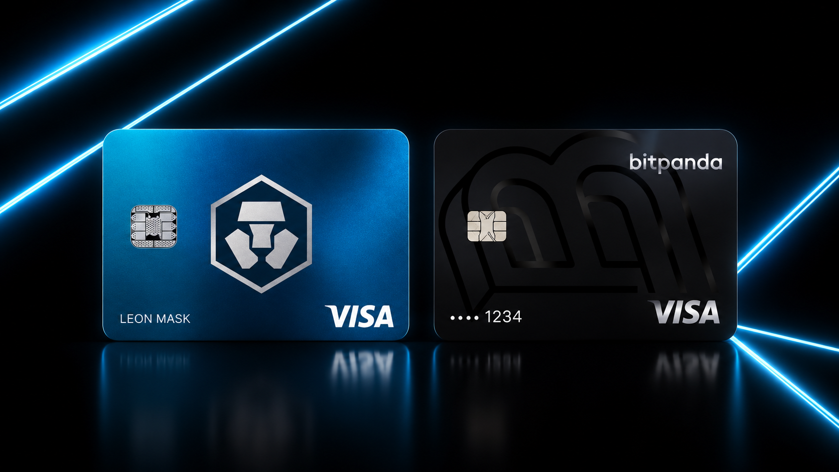 Bitpanda Card vs Crypto.com Midnight Blue: confronto completo 2026