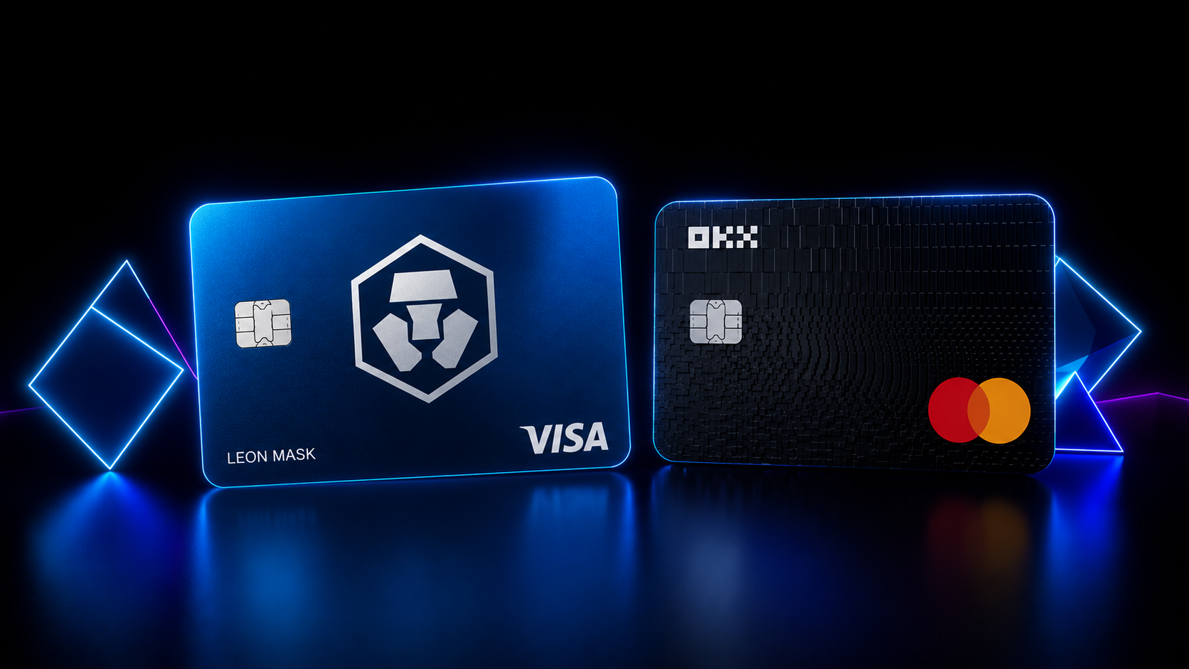 Crypto.com Midnight Blue vs OKX Card: confronto completo 2026