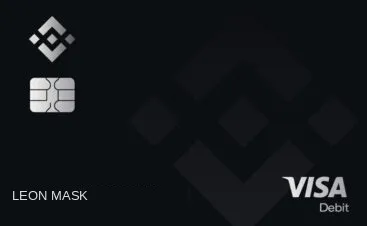 Carte physique Binance Card de Binance, vue de face