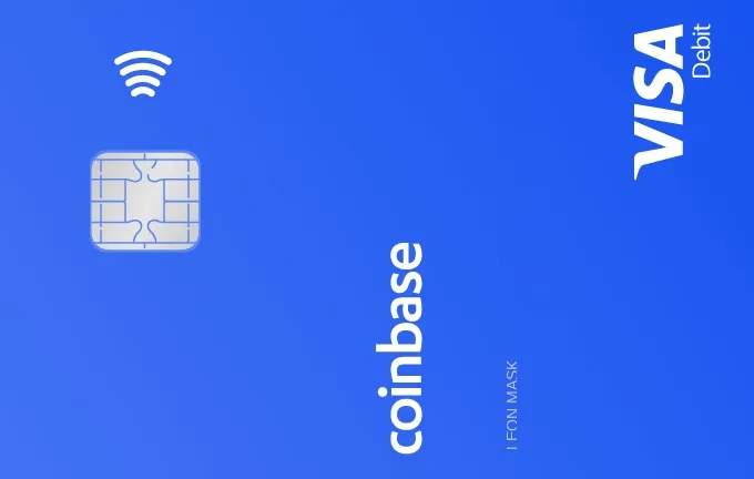 Carte physique Coinbase Card de Coinbase, vue de face