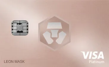 Carte physique Frosted Rose Gold de Crypto.com, vue de face