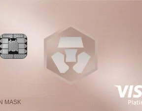 Carte physique Frosted Rose Gold de Crypto.com, vue de face