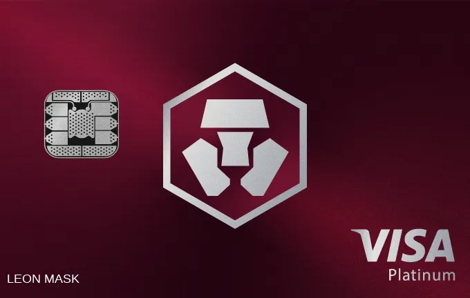 Carte physique Ruby Steel de Crypto.com, vue de face